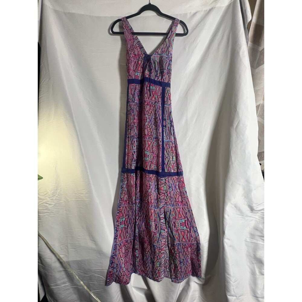 Nanette Lepore Dress Woman's 2 Silk Mesh Up Halter Maxi